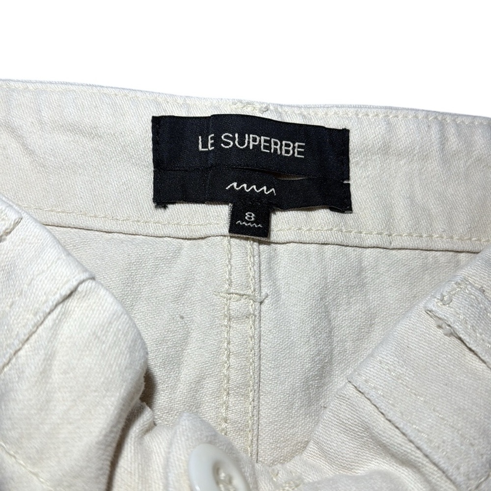 Le Superbe Patch Pocket Cropped Raw Hem Pants Size 8 - Picture 3 of 6